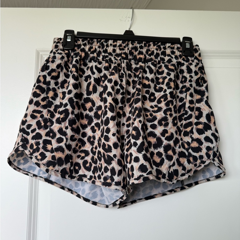 Leopard Print Women's Athletic Shorts
